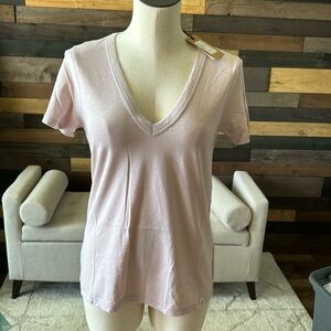 Lavender Light lilac V Neck Tee Women S